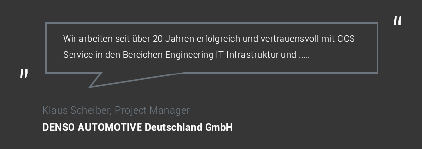 Kundenzitat zu CCS von DENSO AUTOMOTIVE Deutschland GmbH