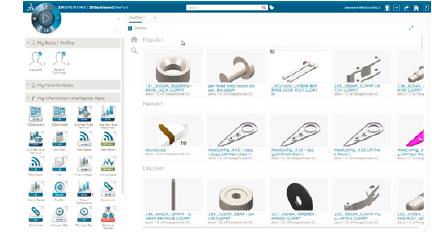 EXALEAD OnePart search results on the 3DEXPERIENCE platform